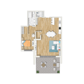 Moderne A+ Eigentumswohnung – Erstbezug nach Sanierung - Grundriss W2 - Werz Immobilien (30375)