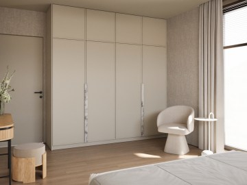 Moderne A+ Eigentumswohnung – Erstbezug nach Sanierung - Schlafzimmer Musterwohnung - Werz Immobilien (30590)