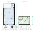 Grundriss - 2 Zimmer Wohnung mit Loft-Charakter in zentraler Lage