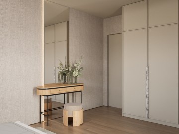 Moderne A+ Eigentumswohnung – Erstbezug nach Sanierung - Schlafzimmer Musterwohnung - Werz Immobilien (30424)